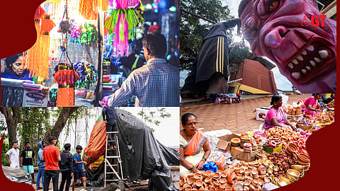 Preparations of Diwali underway.