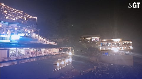 Restaurants on the edge of Anjuna cliff cater to the new tourists.