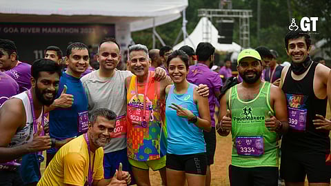 File picture of runners at the SKF Goa River Marathon in 2022.