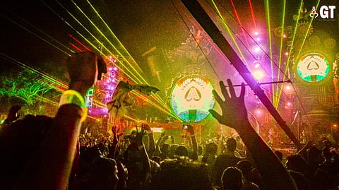People from all over flock to Vagator to attend the EDM festival.