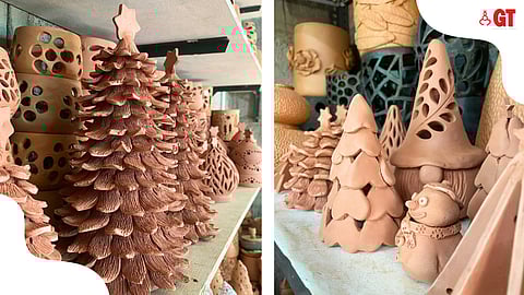 Simonie Rego crafts beautiful terracotta Christmas items at her studio in Arossim.