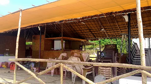 Shacks are still being dressed to start welcoming guests.