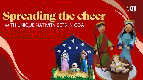 The sole figurative representation for the season of Christmas is the nativity set.