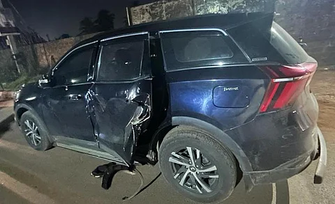 The car which was being boarded by the three deceased tourists.