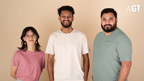 L-R: Aja, artist and toy designer, Aaron D'Costa and Aaron Fernandez, co-founders of Smol Block.