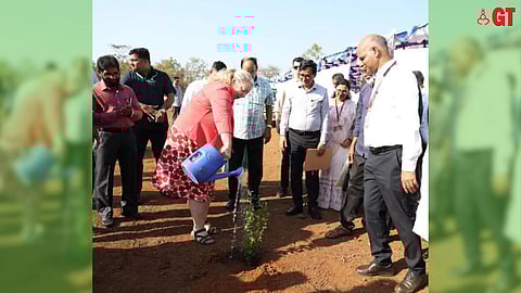 BETTER TOGETHER: Head of MASHAV, Ministry of Foreign Affairs, Israel, Eynat Shlein (centre), seen during the foundation stone laying ceremony of the Centre of Excellence (COE) for vegetable and fruits at Government Agri Farm, Codar Ponda.