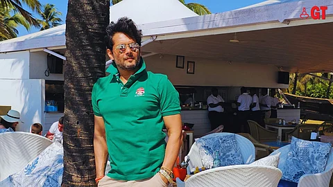 STRIKE A POSE: Amar Upadhyay poses for a photo while holidaying in South Goa.