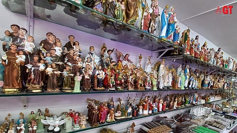 ABSOLUTELY DIVINE: Divine Creations, Panjim, stocks a large collection of statues and other Catholic devotional articles.
