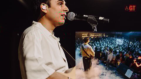 LOST IN MUSIC: Anuv Jain enthralls the audience at a Holi party in Goa.