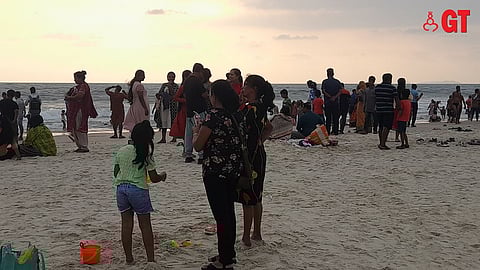 SEEPED IN TRADITION: Visiting Colva beach in May is a tradition passed through generations.