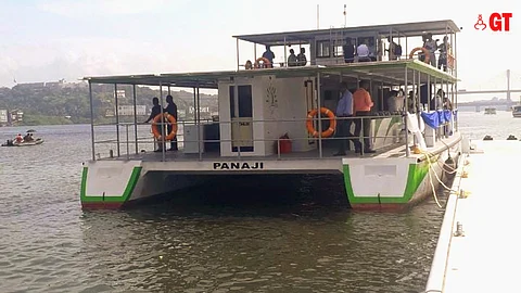 GOING NOWHERE: Goa's first solar electric hybrid ferry boat was inaugurated with much fanfare in October 2022, but has never been used for its intended purpose.