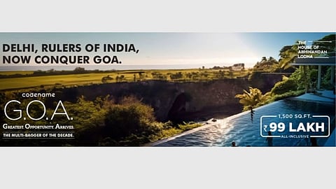 EYE OF THE STORM: The controversial real estate ad which was eventually withdrawn.