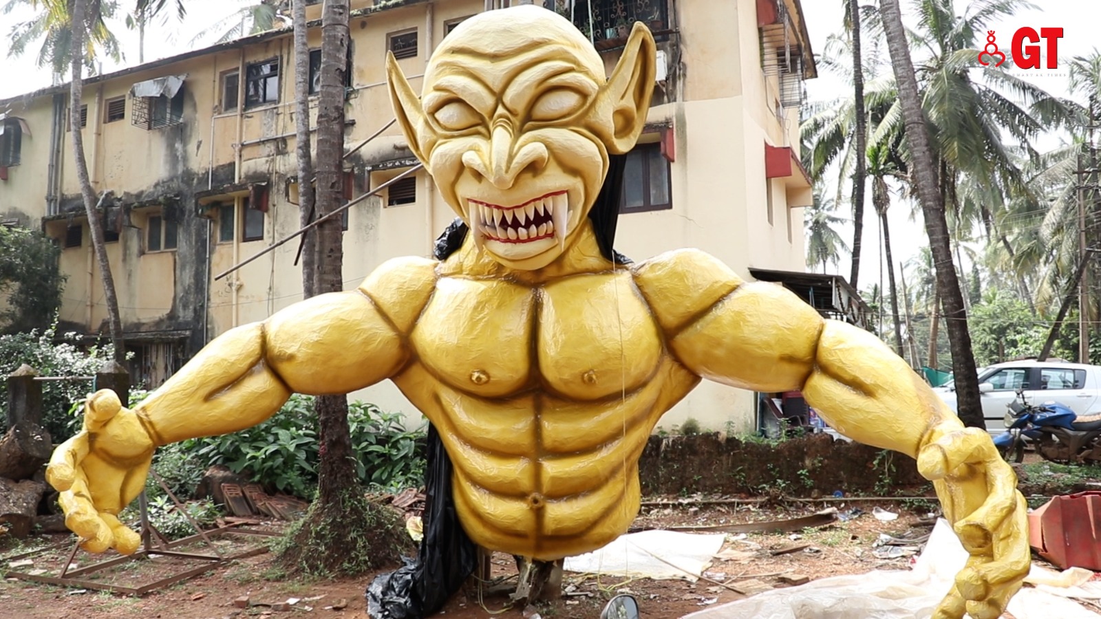 THE DEMON KING: Narakasura effigies are made and then set ablaze every year during Diwali in Goa.