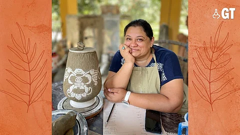 CLAY PLAY: Shruti confesses that the feel of playing with clay and transforming it into a thing of beauty is most satisfying.