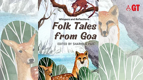 FOLKTALES OF WISDOM: The book cover depicts various animals that appear in the stories.