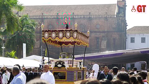 WALK OF THE FAITHFUL: Devotees thronged to the Basilica of Bom Jesus for the exposition of the scared relics of St Francis Xavier.