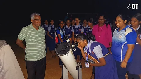 School children at an astronomy event.