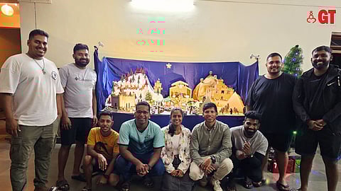 The Xmas crib was painstakingly put together using the art of origami.