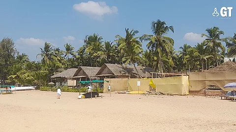 Fewer visitors on Agonda beach.