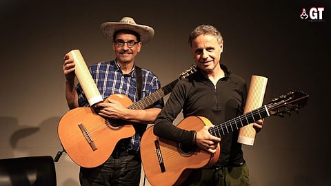 Musicians Juan Dies and Carlo Basile from Surabhi Ensemble.