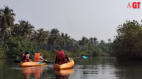 A peaceful paddle on Agonda's backwaters.