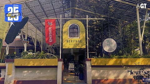 The charming exterior of Heritage Bistro in Campal.