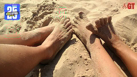 British tourists keep date with the sunny shores of Goa.