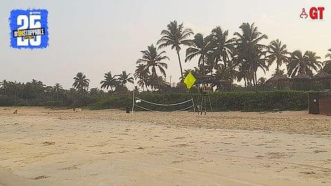 Goa's beaches are empty due to the current India-Pakistan situation and the end of the tourist season.