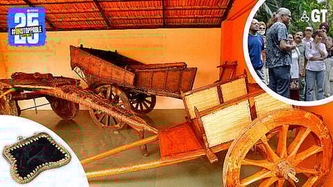Victor Hugo Gomes and some of the artefacts from his museums.