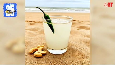Goan 'caju feni', is produced from cashew apples.