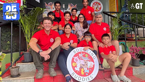 The team behind Bouncing Buddies.
