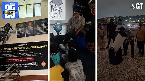 Satish Nayak has been guiding stargazers at the Public Astronomical Observatory.