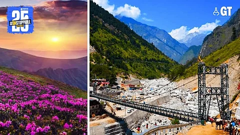 The Valley of Flowers in Uttarakhand.
