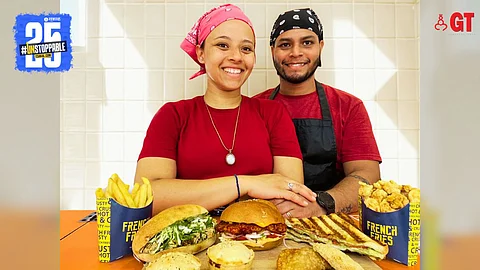 Lawrence Gomes and his wife, Luana.