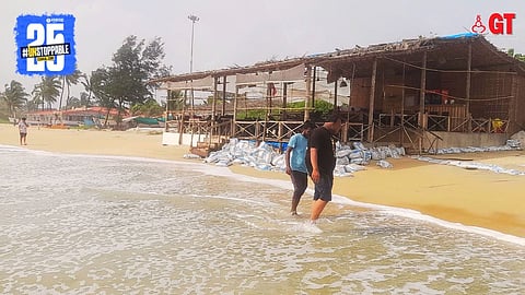 Beware of broken glass on the beach at this time of the year.