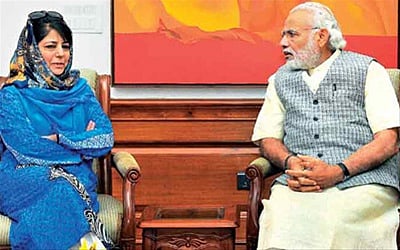 EDIT_During the 20-minute meeting at Modi's residence here, Mehbooba briefed the prime minister on the situation,