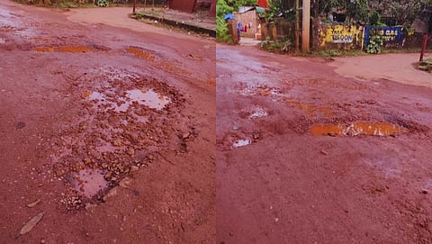 Goa's Marna road that connects Mapusa to Siolim has developed several potholes