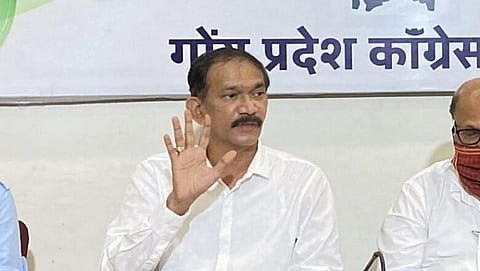 Girish Chodankar addressing a press conference in Panaji