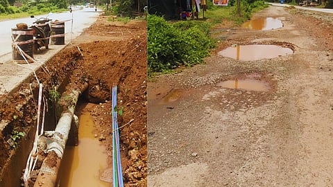 The main road from Patradevi to Dhargal in Pernem Taluka