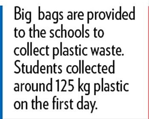 Students collect plastic, e-waste