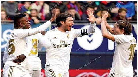 Ruthless Real Mardid down Osasuna for fifth straight win