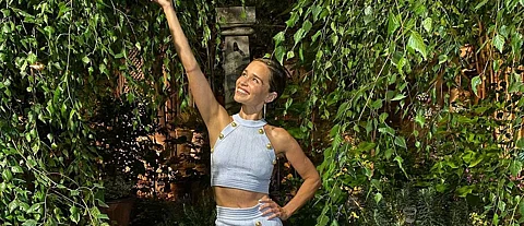 Actress Emilia Clarke got "All dressed up" for her virtual appearance on 'The Tonight Show Starring Jimmy Fallon'. She shared her costume for the event on her social media account (Instagram/@emilia_clarke)