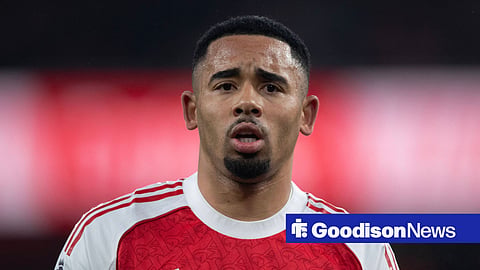 Gabriel Jesus in action for Arsenal