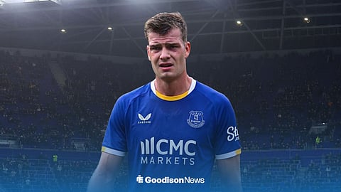 Alexander Sorloth in an Everton shirt