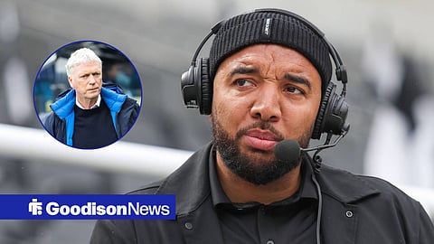 Troy Deeney and Everton boss David Moyes in inset