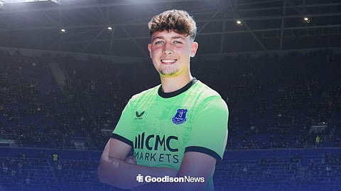 Zach Lee in an Everton shirt