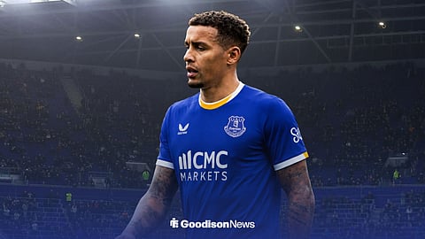 James Tavernier in an Everton shirt