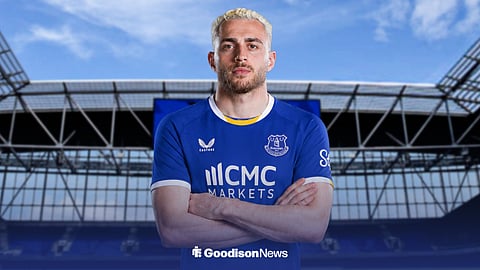 Baris Alper Yilmaz in an Everton shirt