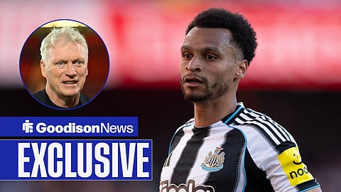 Jacob Murphy in action for Newcastle United and Everton manager David Moyes