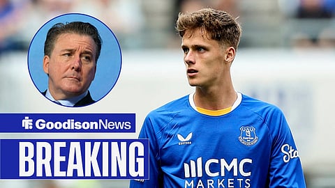 Harrison Armstrong and Everton owner Dan Friedkin